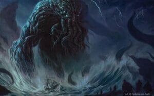 A more menacing version of the aquatic god.